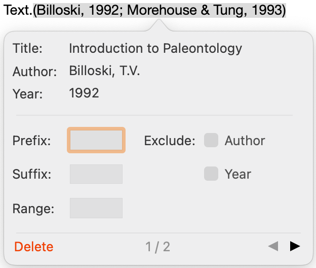 Citation-editing dialog